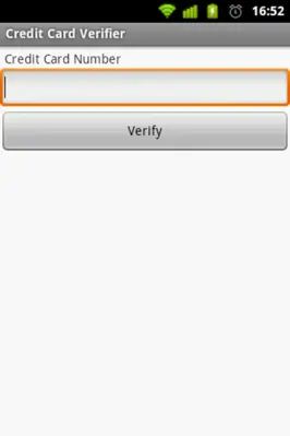 Credit Card Verifier android App screenshot 1